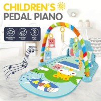 Covoras de joaca pentru bebelusi cu pian si jucarii senzoriale PIano Music Mat Girafa