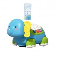 Jucarie interactiva bebelusi Elefantel Smart cu telecomanda, proiectie si 10 cantecele