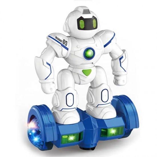 Jucarie interactiva robot cu muzica, lumini si control directie Mecha Robot 05