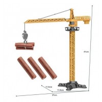 Jucarie macara metalica cu busteni 41 cm