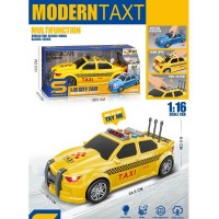 Masina taxi cu sunete, lumini, functie usi deschise City Taxi scara 1:16