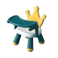 Scaunel multifunctional pentru copii cu tavita detasabila King verde/galben 