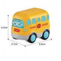 Set 2 masinute pentru bebelusi cu sunete si lumini - Autobuz scolar si taxi 