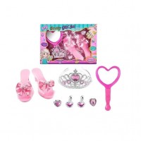 Set accesorii pentru fetite cu pantofiori Pretty Girl 8 piese roz 