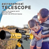 Telescop cu trepied pentru copii, galben