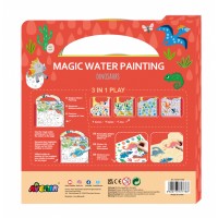 Carte de pictat cu apa, stickere si jocuri, portabila - Dinozauri