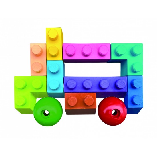 Creioane cerate interconectabile Block Crayons - Autobuz Scolar, Haku Yoka