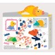 Creioane cerate interconectabile Block Crayons - Dinozaur Triceratops, Haku Yoka