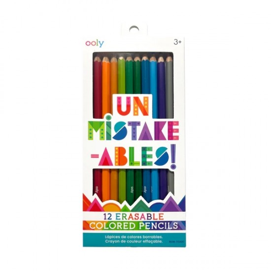 Set 12 creioane colorate care se sterg Un-Mistake-Ables!