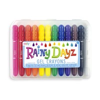 Set 12 culori lavabile creioane cu gel pentru geam si sticla Rainy Dayz