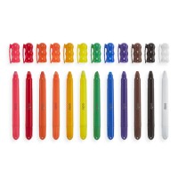 Set 12 culori lavabile creioane cu gel pentru geam si sticla Rainy Dayz