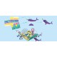 Joc creativ Stick N Play cu scene 3D si stickere repozitionabile - Animale polare si marine