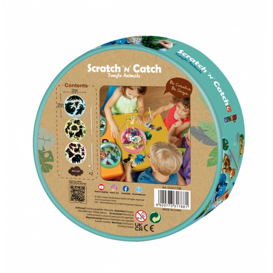 Joc de pescuit 2 in 1 razuibil Scratch N Catch - Animale Jungla