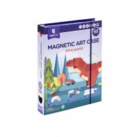 Joc puzzle magnetic de arta si asociere - Lumea dinozaurilor