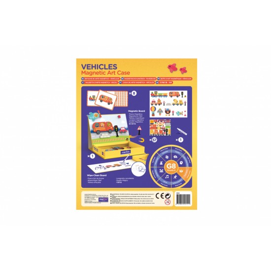 Joc puzzle magnetic de arta si asociere - Vehicule