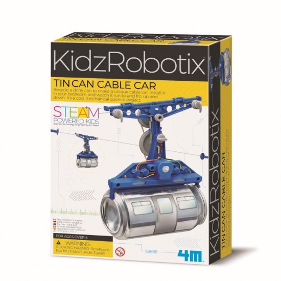 Kit constructie robot - Tin Can Cable Car, Kidz Robotix