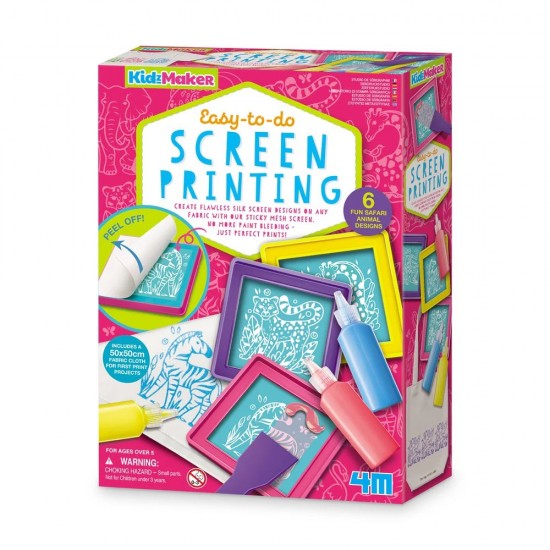 Kit de serigrafie pentru copii, usor de realizat - KidzMaker