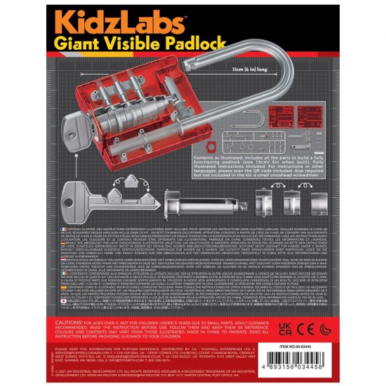 Set constructie Lacat gigant translucid KidzLabs