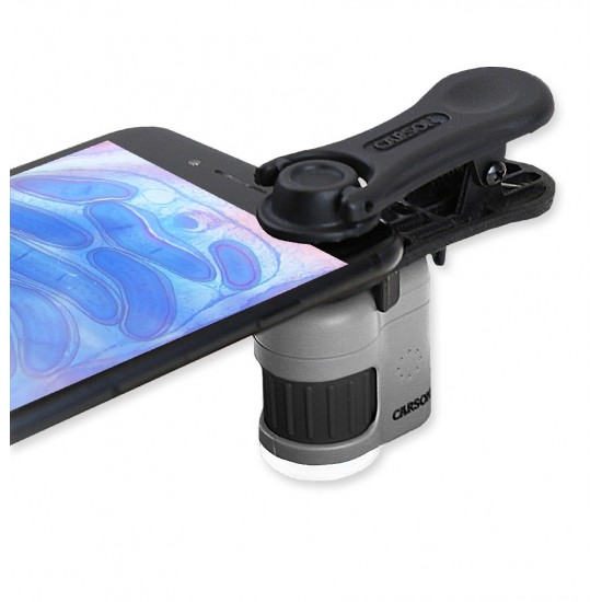 Microscop de buzunar cu adaptor pentru smartphone, marire 20x, MicroMini