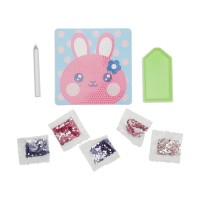 Mini Atelier creativ DIY cu diamante - Bouncy Bunny