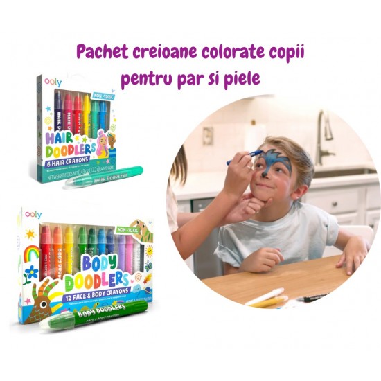 Pachet Creioane colorate pentru par si piele