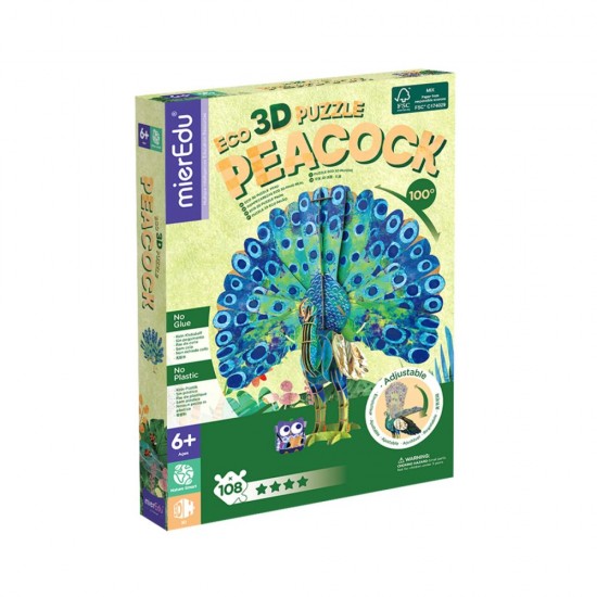 Puzzle 3D ECO Paun deluxe