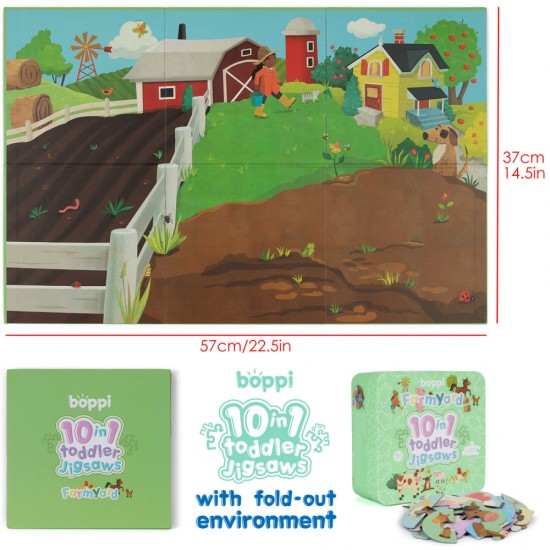 Puzzle progresiv Toddler 10 in 1, Boppi - Ferma