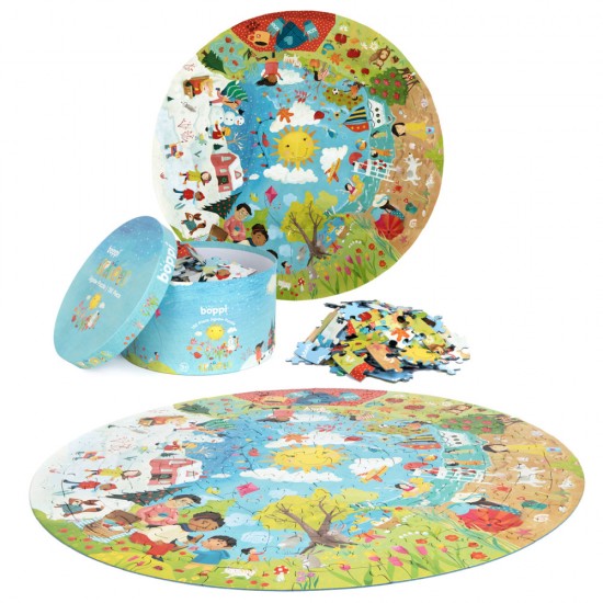 Puzzle rotund 150 piese Boppi - Anotimpuri