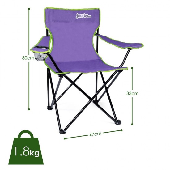 Scaun pentru camping, violet/verde