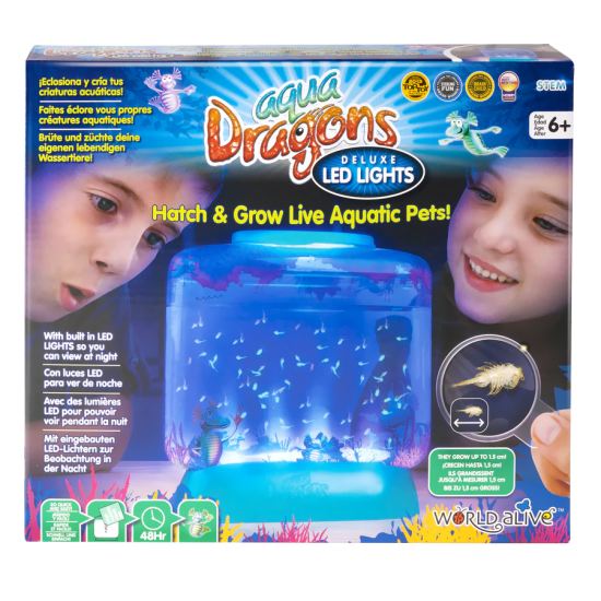 Set educativ STEM Aqua Dragons - Habitat Lumea subacvatica, acvariu Deluxe cu LED-uri