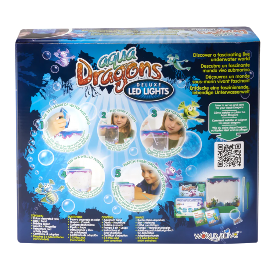 Set educativ STEM Aqua Dragons - Habitat Lumea subacvatica, acvariu Deluxe cu LED-uri