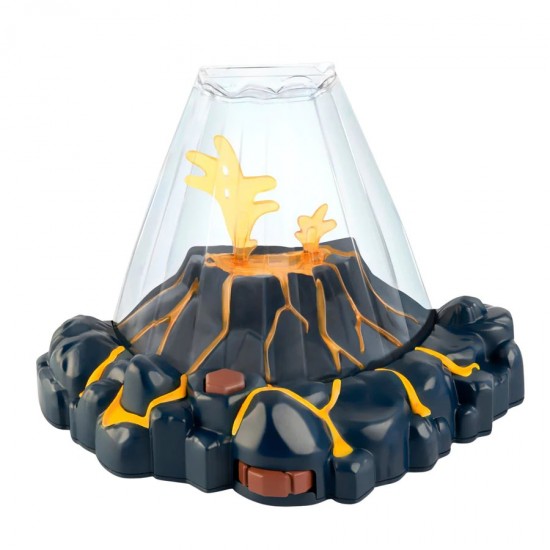 Set educativ STEM Aqua Dragons Habitat vulcan cu lava, acvariu cu LED si Aqua Dragons rosii