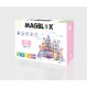 Set magnetic Magblox - 66 piese magnetice de constructie Pastel transparente