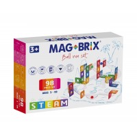 Set magnetic Magblox 98 piese cu circuit cu bile Magbrix Marble Run