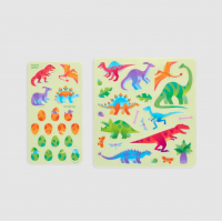 Set planse si jocuri cu abtibilduri repozitionabile - Dinozauri