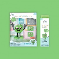 Set jucarii de baie senzoriale luminoase Pippa Glo Pal verde