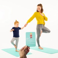 Set Yoga Mama-Copil cu saltele asortate si carduri incluse Earth turcoaz