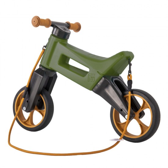 Bicicleta fara pedale Funny Wheels Rider SuperSport 2 in 1 Khaki