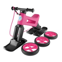 Bicicleta fara pedale Funny Wheels Rider SuperSport Yetti 3 in 1 Pink