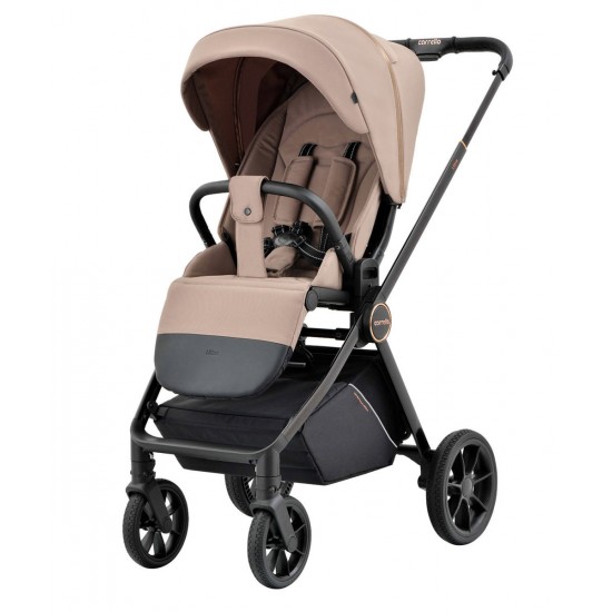 Carucior compact premium Carrello Ultra 4 in 1 I-Size 40-87 cm cu baza Isofix Antique Beige