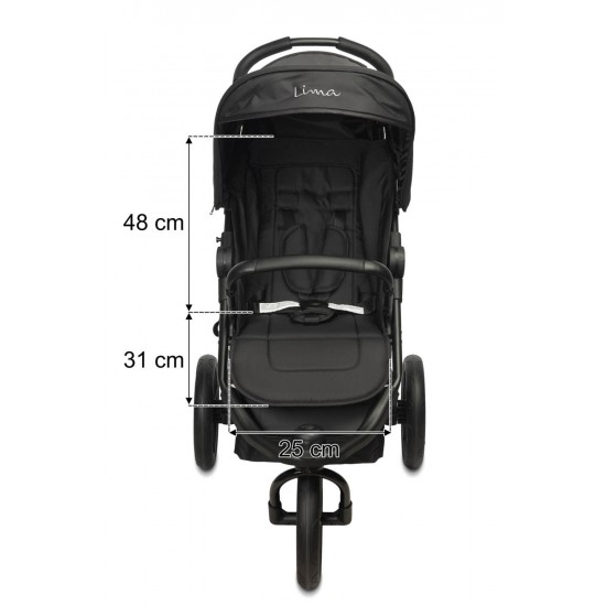 Carucior sport cu 3 roti max. 22 Kg Caretero Lima Grafit