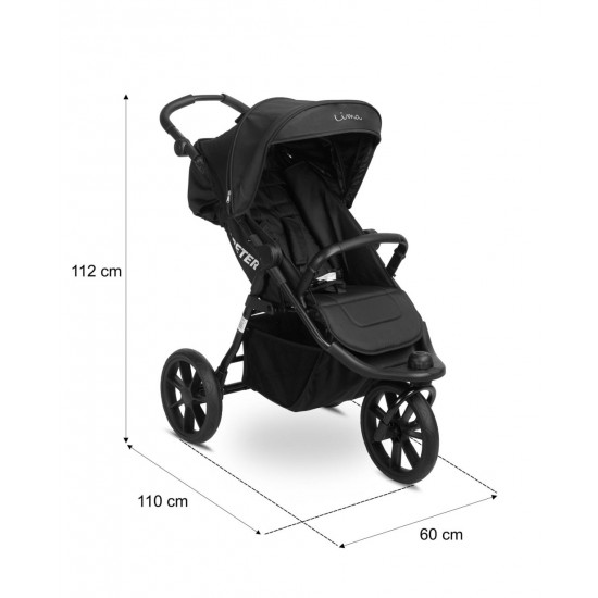 Carucior sport cu 3 roti max. 22 Kg Caretero Lima Grafit