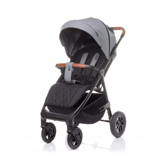 Carucior sport cu roti gonflabile (max. 22 Kg) 4Baby Stinger Air Gri