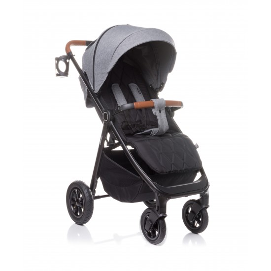 Carucior sport cu roti gonflabile (max. 22 Kg) 4Baby Stinger Air Gri