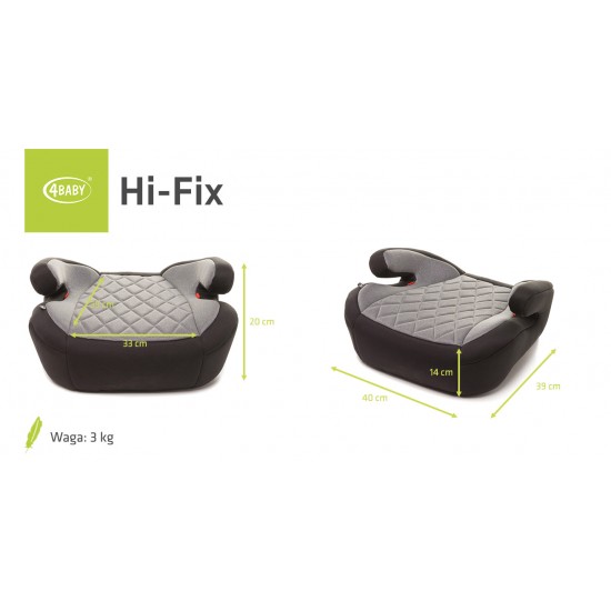 Inaltator 4Baby HI-FIX Isofix I-SIZE 125-150 cm Grafit