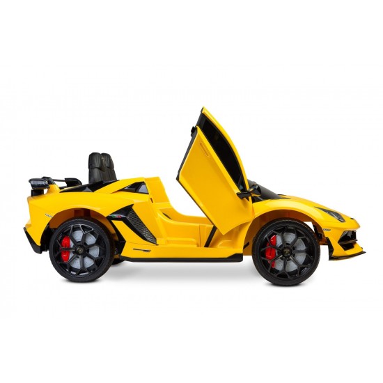 Masinuta electrica cu telecomanda Toyz Lamborghini Aventador SVJ 12V Yellow