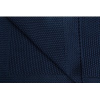 Paturica de bumbac tricotata Sensillo 100x80 cm Albastra Inchis