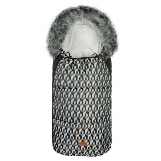 Sac de iarna Sensillo Olaf Fleece 100x45 cm Gri/Cuburi