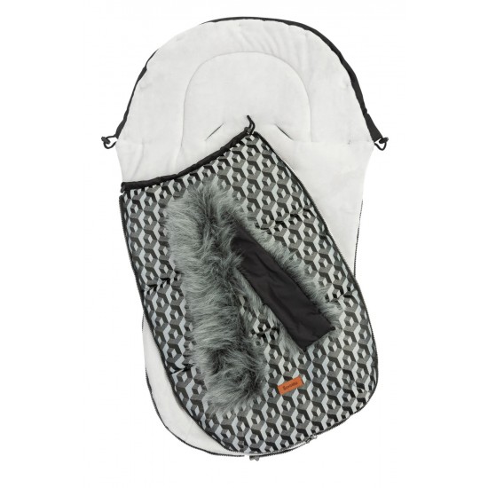 Sac de iarna Sensillo Olaf Fleece 100x45 cm Gri/Cuburi