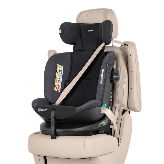 Scaun auto rotativ 360° Carrello Sirius I-Size R129/03 40-150 cm Isofix+Top Tether Harbor Grey